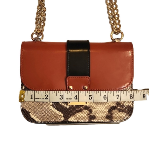 WOMENS Vittoria Napoli made in Italy snakeskin & leather shoulder bag & Keychain - Picture 16 of 16